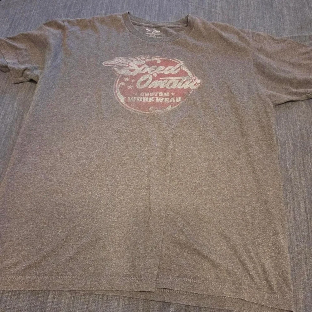 Sonoma Graphic T-Shirt Mens XL Gray Speed O'Matic Custom Workwear Good - Picture 2 of 3